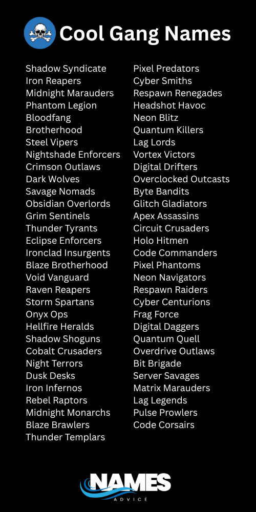 Cool Gang Names